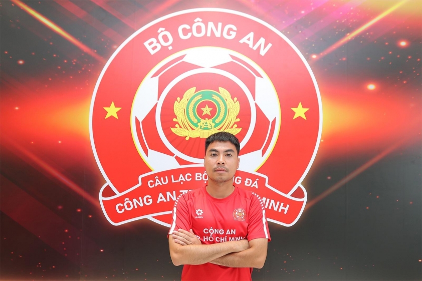 Phạm Đức Huy trong màu áo Công an TP.HCM